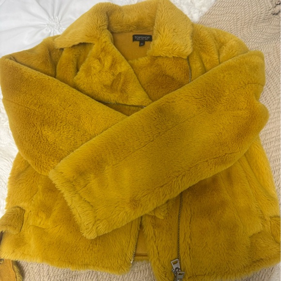 Topshop Yellow Teddy Jacket - Picture 8 of 8